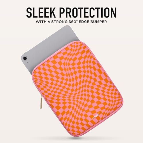 Vandel 9-11 Inch Tablet Sleeve, iPad Sleeve 11 inch Travel Pouch, Fits iPad Pro 11 Inch M4/ 10th Generation 10.9, 9/8th Gen 10.2/ Air 11" 5/4/3 10.9"/10.5", Pro 11 M2, Tab S8/S9 - color: b. Pink Checker, size: 9-11 Inch Tablet