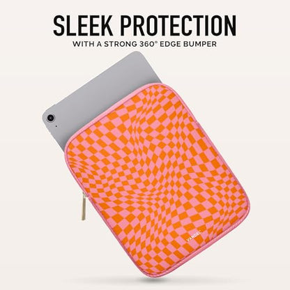 Vandel 9-11 Inch Tablet Sleeve, iPad Sleeve 11 inch Travel Pouch, Fits iPad Pro 11 Inch M4/ 10th Generation 10.9, 9/8th Gen 10.2/ Air 11" 5/4/3 10.9"/10.5", Pro 11 M2, Tab S8/S9 - color: b. Pink Checker, size: 9-11 Inch Tablet