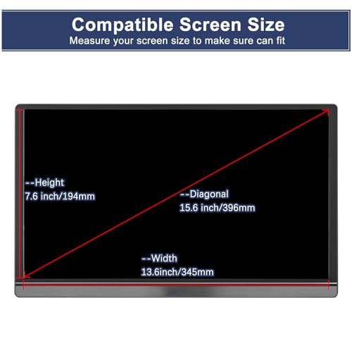 2 Pack 15.6 Inch Portable Monitor Screen Protector for ARZOPA/ASUS/MNN/KYY/Yxk/QQH/Lepow/kado/ZenScreen/InnoView/Newsoul/ForHelp Anti Blue Light Anti Glare Matte Screen Protector(Universal Fit 16:9) - size: 15.6