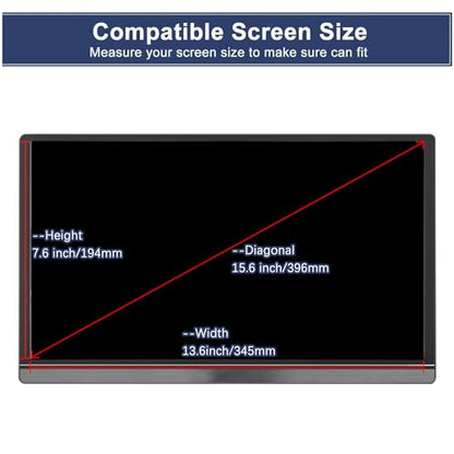 2 Pack 15.6 Inch Portable Monitor Screen Protector for ARZOPA/ASUS/MNN/KYY/Yxk/QQH/Lepow/kado/ZenScreen/InnoView/Newsoul/ForHelp Anti Blue Light Anti Glare Matte Screen Protector(Universal Fit 16:9) - size: 15.6