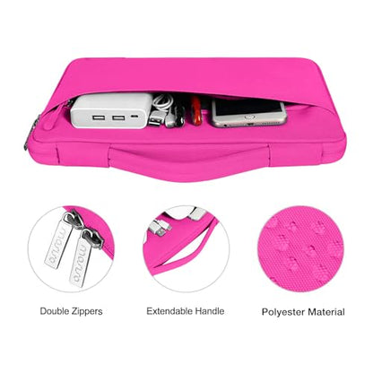 MOSISO Compatible with MacBook Air 13 inch Case M5 2026 M4 2025 M3 M2 2024-2022 A3449 A3240 A3113 A2681,Hard Shell&Sleeve Bag&Keyboard Skin&Webcam Cover&ScreenFilm for MacBook Air 13.6, Bright Rose - color: Bright Rose