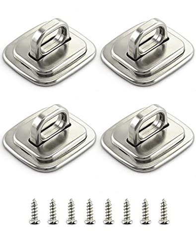 QWORK Laptop Cable Lock Anchor, 4 Pack Steel Desk Mount Anchor Accessory, Security Anchor Base Plate for Laptop Cable Locks, for Keyed or Combination Cable Locks - size: 4 Pack