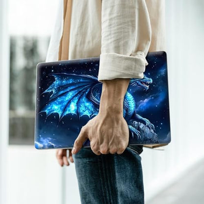 Reusable Universal Laptop Skin Sticker, Cut to Fit for 11.6–15.6 Inch Laptops, Waterproof Protective Film, No-Residue - Night Sky Blue Dragon - color: Night Sky Blue Dragon