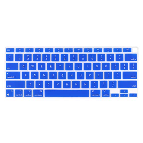Batianda Premium Ultra Thin Keyboard Cover for MacBook Air 13 inch 2020 Model A2337 M1 Chip with Touch ID & Retina Display Soft-Touch Protective Skin,Deep Blue - color: Deep Blue