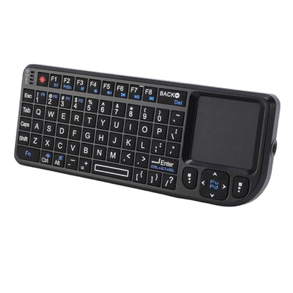 Yunseity Wireless Keyboard with Touchpad, 69 Keys USB Rechargeable Portable Keyboard, Backlit, Ultra Thin Compact Full Size for PC, Android, Linux System