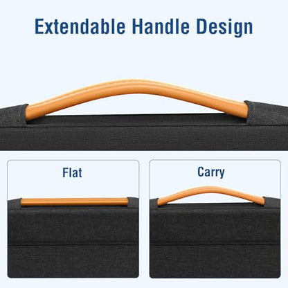 MOSISO 360 Protective Laptop Case 13-14 inch, 13.3 inch Laptop Sleeve,Black | Compatible with MacBook Neo/Air 13.6/Pro 13/Pro 14,HP Dell Acer ASUS,Side Open Carrying Bag with Horizontal&Vertical Pockets