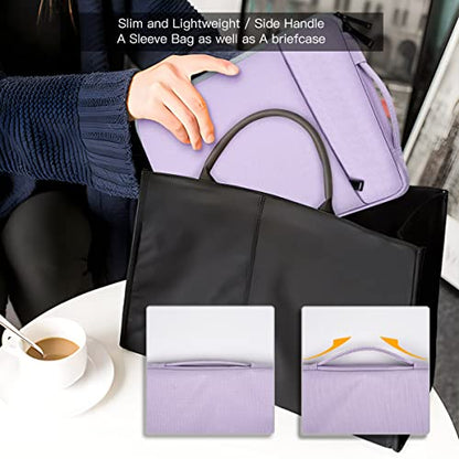 Laptop Case 15.6 Inch, Laptop Sleeve Computer Carrying Bag for HP Pavilion/Envy x360, Dell, ASUS VivoBook/ZenBook 15, HP Lenovo Samsung MSI Acer Chromebook Notebook Computer Case, Purple - color: Purple, size: 15-16 Inch