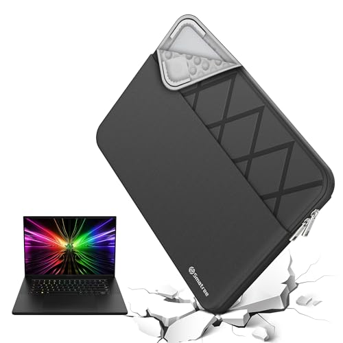 Smatree Laptop Sleeve for 16 inch Razer Blade 16 2025, Protective Laptop Case with Accessory Pocket, YKK Zipper, Patented Super-Corner Design(E638) - color: Elite-Black, size: for Razer 16 inch Blade 16 2025 (E638)