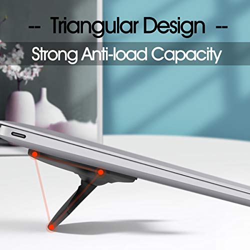 Portable Mini Laptop Stand for Desk Foldable Invisible Laptop Riser Lightweight Universal Ventilated Notebook Stands for Computer Laptop Holder Compatible with MacBook Air Pro 10-17 Inch (2 Pack)