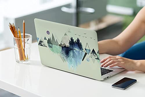LanBaiLan Case Compatible for MacBook Air 13.6 inch M5 M4 M3 M2 Chip 2022 2023 2024 2025 2026 Release with Touch ID Model A3449 A3240 A3113 A2681, Plastic Hard Shell Case & Keyboard Cover, Mountain - color: Mountain Pattern