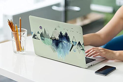 LanBaiLan Case Compatible for MacBook Air 13.6 inch M5 M4 M3 M2 Chip 2022 2023 2024 2025 2026 Release with Touch ID Model A3449 A3240 A3113 A2681, Plastic Hard Shell Case & Keyboard Cover, Mountain - color: Mountain Pattern