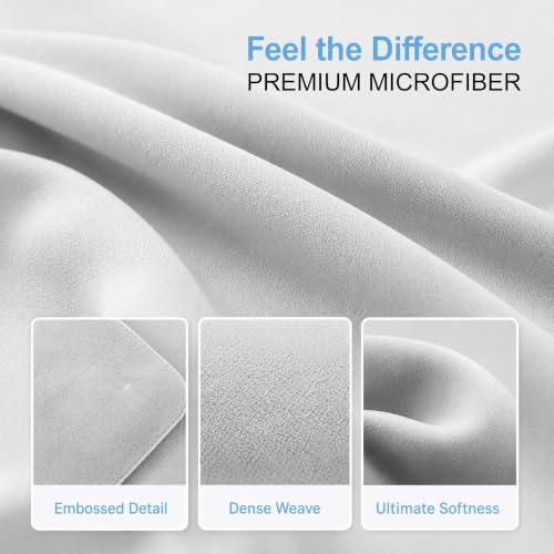 3-Pack Microfiber Cleaning Cloth with Liner - Screen & Keyboard Imprint Protection for MacBook (2018-2026) | Compatible with MacBook Neo 13", MacBook Air 13-13.6-Inch, MacBook Pro 13-14-Inch -Grey