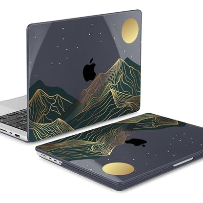 Mektron Case for M5 MacBook Pro 14 inch 2026 Model A3427 A3426 Fit 2025-2021 Model A3434 A3112 M4 A3112 A3401 A3185 M3 A2918 A2992 M2 A2779 M1 A2442 Pro/Max Cover, Abstract Mountain C112 - color: Abstract Mountain C112