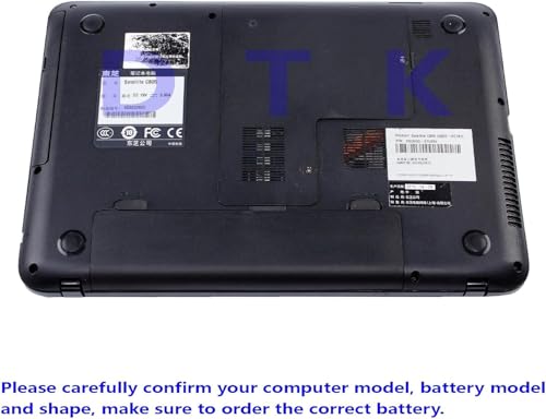 DTK PA5024U-1BRS Battery Replacement for Toshiba P/N PA5025U-1BRS PA5026U-1BRS PA5023U-1BRS PA5027U-1BRS PABAS260 PABAS261 PABAS259 PABAS262 PABAS263 Laptop Netbook Computer Satellite L850 10.8V