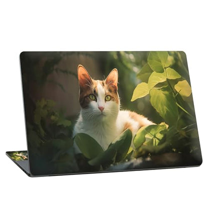 Universal Laptop Skin Sticker with 2 Wrist Pad Skins, Waterproof Scratch Resistant Vinyl Laptop Cover Decal, Cut to Fit for 11–15.6 Inch MacBook HP Dell Lenovo, Cat - color: Cat