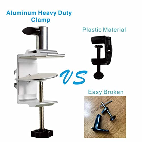 Replacement Heavy Duty C Clamp for 1/2” Base Magnifying Lamp,Desk Lamp,Swing Arm Lamp,Phone I pad Mount,Tablet Mic Holder,Table Mount Clamp for Microphone Stand Mic Boom Arm (G1 SIVLER) - color: G1 Sivler
