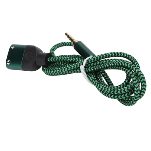 Headphone Mic Splitter Cable, 3.5mm Headset Splitter Cable with Gold Plated Connectors and Integrated Chip, Portable Audio Mic Adapter for Music Calls Gaming Laptop Phone