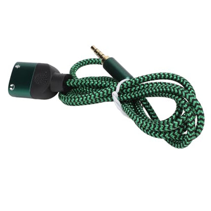 Headphone Mic Splitter Cable, 3.5mm Headset Splitter Cable with Gold Plated Connectors and Integrated Chip, Portable Audio Mic Adapter for Music Calls Gaming Laptop Phone