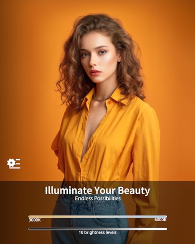 UBeesize 12’’ Overhead Ring Light for Desk with Phone Mount, LED Selfie Light with Adjustable Arm & Clamp, Dimmable Lighting for Video Recording, Zoom, Live Streaming, TikTok, YouTube