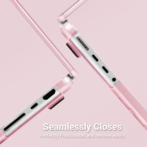 MOSISO Compatible with MacBook Pro 14 inch Case M5 M4 M3 M2 M1 2026-2021 | Ultra-Thin Seamlessly Closes Crack-Resistant Protective Hard Matte Shell&Keyboard Cover, Baby Pink - color: Baby Pink