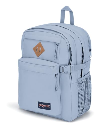 JanSport Main Campus FX Backpack - Travel or Work Bag w 15-Inch Laptop Pack with Leather Trim, Blue Dusk - color: Blue Dusk