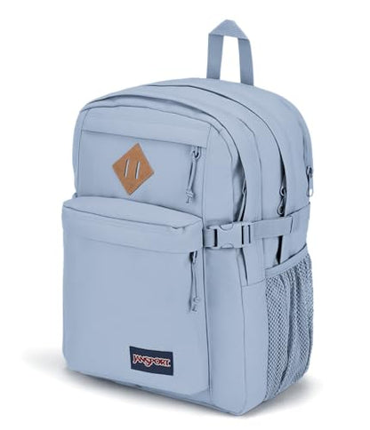 JanSport Main Campus FX Backpack - Travel or Work Bag w 15-Inch Laptop Pack with Leather Trim, Blue Dusk - color: Blue Dusk
