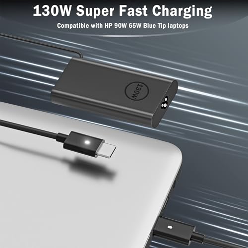 PIOEVTKA 130W USB C Charger Compatible with Dell Laptop 130W 100W 65W USB Type C Fast Power Adapter - size: 130w usb c