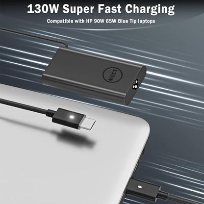 PIOEVTKA 130W USB C Charger Compatible with Dell Laptop 130W 100W 65W USB Type C Fast Power Adapter - size: 130w usb c