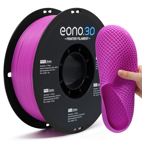 Matte TPU Filament 1.75mm, 1kg - Shore 95A Flexible & Durable TPU, Matte Purple, Low-Gloss Matte Finish, Minimal Layer Lines, for Phone Cases, Wearables & Functional Parts - color: Matte Purple Tpu