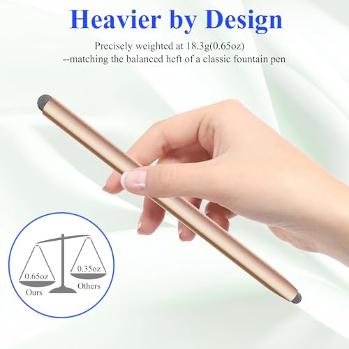 2-in-1 Stylus Pen for Touchscreen with Magnetic, Kenkor 2PCS Tablet Pencil for Nintendo Switch 2/Apple iPad/Air/Mini/Pro/iPhone/Android/Huawei/Samsung/Galaxy All Touch Screen Devices (Black/Gold) - color: Black+Gold