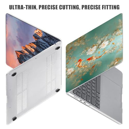 YSCLBAHUK for MacBook Air 15 inch Case 2026-2023 Release M5 A3448 M4 A3241 M3 A3114 M2 A2941 Liquid Retina Display, Hard Shell Case with Keyboard Cover+Screen Film+Trackpad Film, Goldfish - color: Goldfish