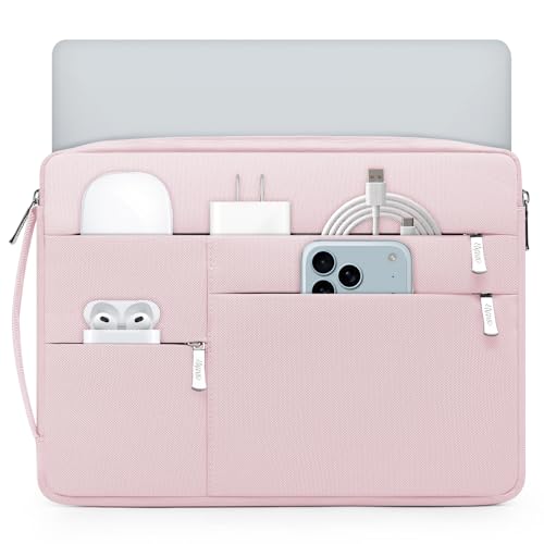 HYZUO 14-15 Inch Laptop Sleeve Bag for MacBook Air 15 M5 A3448 M4 M3 M2 2026-2023, MacBook Pro 15, 15" Surface Laptop, XPS 14/15 Plus, NoteBook Case for 14" HP Dell Lenovo Asus Acer, Pale Pink - color: Pale Pink, size: 14-15 Inch