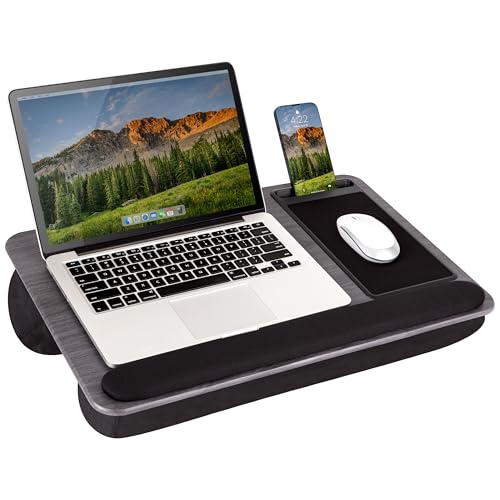 LAPGEAR Home Office Pro Lap Desk - Gray Woodgrain, Fits 15.6” Laptops - color: Gray Woodgrain, size: Home Office Pro W/Wrist Rest