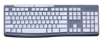 Ultra Thin Desktop PC Silicone Keyboard Cover Skin Protector Compatible for Logitech MK295 MK275 MK270 Wireless Keyboard, Logitech K200 K260 K270 MK200 MK260 Keyboard (White) - color: White