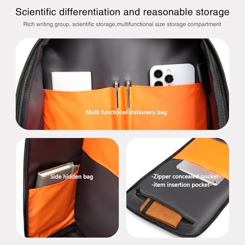 Travel Business Anti Theft Backpack for Men Fits 17.3" Laptop | Water Resistant, USB Charging Port, Lightweight, Large Work Computer Bag, Carry on Tech Backpack, Gift for Office Men