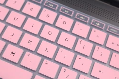 Keyboard Skin Compatible with HP Pavilion x360 14" Touch-Screen Laptop 14M-BA/BF/BW/CD/DH Series 14-DH2097NR, HP 14" 14-BA/BF/CM/CF/CE/BW/FQ/DQ/DK/DH/DS/DG/DF Series Laptop (Light Pink) - color: Light Pink