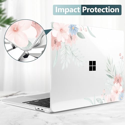 Batianda Case for Microsoft Surface Laptop 13 inch 2025 2026, Pastel Floral | Fits Model 2095, Artistic Patterns Ultra-Slim Lightweight Scratch-Resistant Hard Shell with Professional Protection - color: Lovely flowers