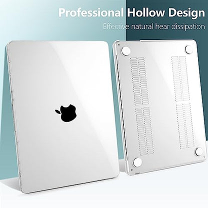 for MacBook Air 15 Inch Case M5 M4 M3 M2 (2026-2023) A3448 A3241 A3114 A2941, Protective Hard Shell Cover Compatible with Touch ID & Liquid Retina Display - Crystal Clear - color: Crystal Clear