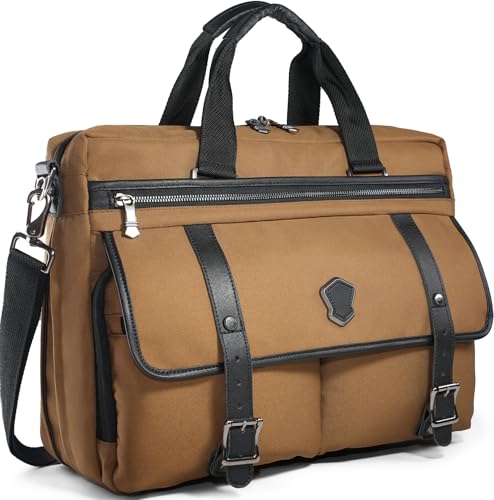 WELKINLAND 17-Inch Laptop Briefcases for Men,13Pockets Men's Laptop Bag | Expandable Messenger Laptop Bag For Men,Sturdy Laptop Briefcases For Men,Business Briefcase For Men,Mens Briefcase Laptop Bag