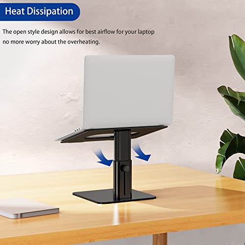 BESIGN LSX6N Laptop Stand, Ergonomic Adjustable Notebook Riser, Computer Holder, Laptop Mount Compatible with 10-15.6" Laptops, Black - color: Black