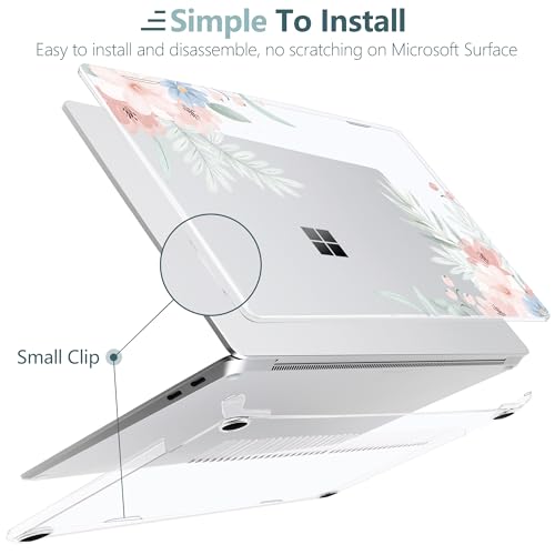 Batianda Case for Microsoft Surface Laptop 13 inch 2025 2026, Pastel Floral | Fits Model 2095, Artistic Patterns Ultra-Slim Lightweight Scratch-Resistant Hard Shell with Professional Protection - color: Lovely flowers