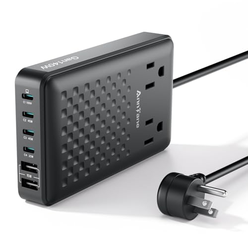 Charging Station 140W USB C Charger Block, Upgraded GaN III 8-in-1 Fast Charging Station Hub，PD 100W Laptop Charger Adapter Compatible with Compatible with MacBook Air/Pro,iPhone16/15,Galaxy S24 etc