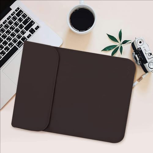 MOSISO Laptop Case 13.3 inch, 13-13.3 inch Laptop Sleeve Compatible with MacBook Neo 13 A18 Pro A3404 /Air 13/Pro 13/Pro 14 M5 M4 M3 M2 M1, Faux Suede Leather Case with Small Bag, Chestnut Brown - color: Chestnut Brown