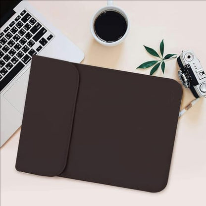 MOSISO Laptop Case 13.3 inch, 13-13.3 inch Laptop Sleeve Compatible with MacBook Neo 13 A18 Pro A3404 /Air 13/Pro 13/Pro 14 M5 M4 M3 M2 M1, Faux Suede Leather Case with Small Bag, Chestnut Brown - color: Chestnut Brown