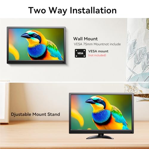 14 Inch Touch Screen Monitor FHD 1080P 60hz 99% sRGB IPS/HDMI/USB-C Computer Monitor Plug & Play, for Laptop PC Phone Raspberry Pi Switch PS4 PS5