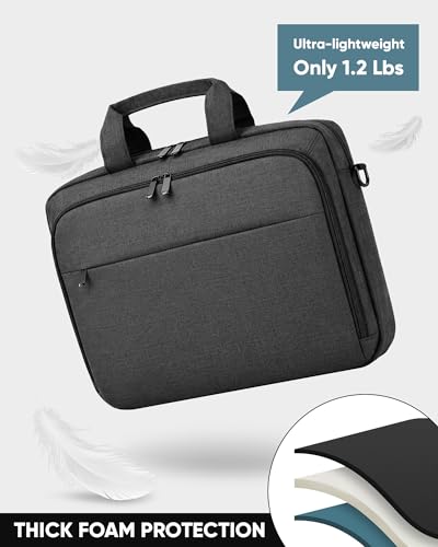 Bulado Laptop Bag with File Organizer, 15.6" Laptop Case, Water-Resistant | Multi-Compartment Work Bag, Carry-On for Business Commute Work Travel Trip