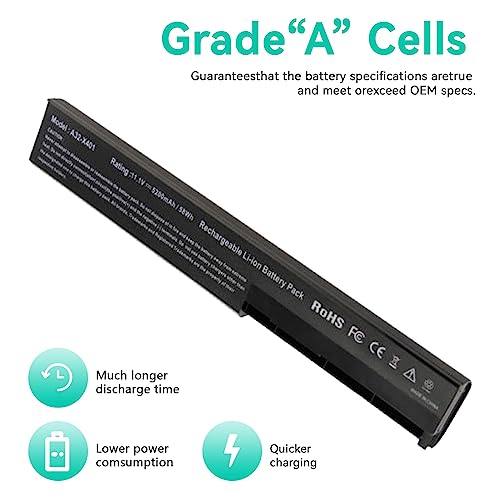 Fancy Buying Laptop Notebook Battery Compatible with Asus X501A X301 X301A X301U X401 X401A X401U X501 X501U A31-X401 A32-X401 A41-X401 A42-X401 - size: 10.13*2.15*0.77inch