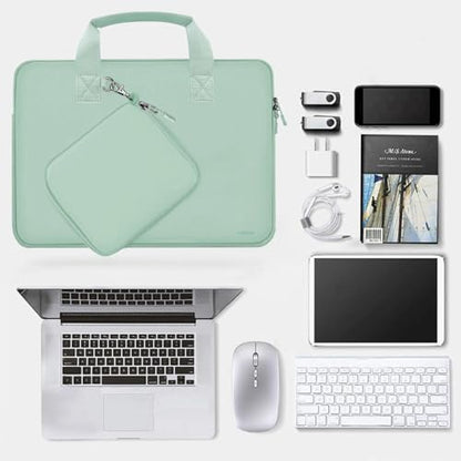 Hseok Laptop Sleeve 13.3-14 inch Case with Small Pouch, Neoprene Computer Bag Compatible with MacBook Neo/Pro 14 M5/M4/M3/M2/M1, Mac Air/Pro 13.3, XPS 14 and Most 13-14 inch Notebooks,Spring Blue - color: Spring blue, size: 13"-14"