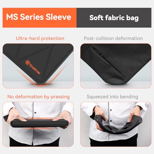 Smatree MS50T Hard EVA Protective Sleeve Case with Stand Compatible for 14 inch DELL Latitude 7455 Copilot+PC/7450/7400/7410/7420/7440 or 2-in-1 Laptop Notebook (Not Fit with Inspiron 14 Plus 7440!) | Compatible for 14 inch DELL Latitude 7455/7450/7400/74