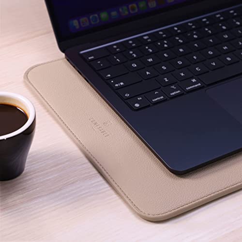 Comfyable Laptop Sleeve 13 Inch Precisely Compatible with MacBook Air M5 2026 & MacBook Pro/Neo A18, Faux Leather Cover Case, Sand - color: Sand, size: For 13" MacBook Pro & Air & Neo